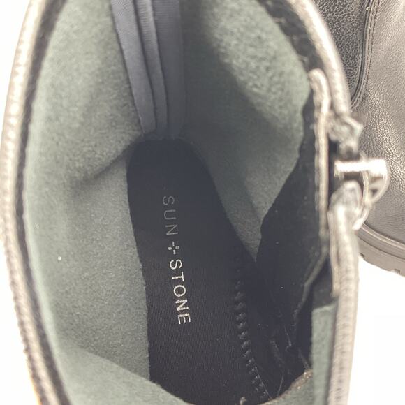 NEW Sun + Stone Women’s Veronaa Stretch Lug Boots Black Size 9M - Picture 6 of 10